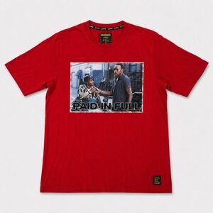 de Kryptic Paid In Full Mens Small Red Graphic T Shirt Movie Streetwear Tee